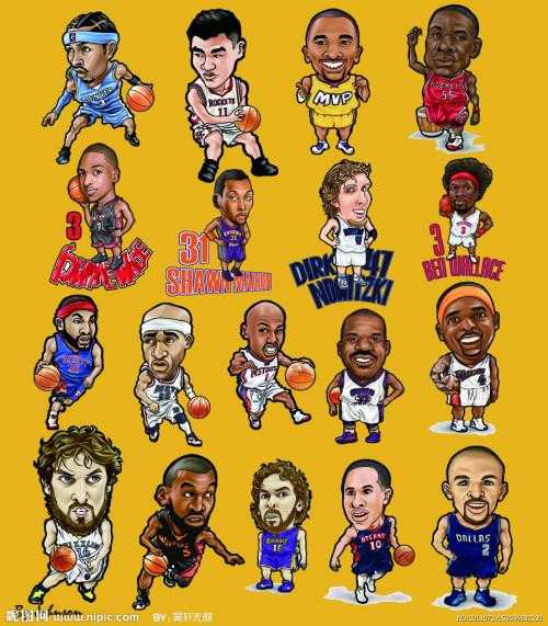 NBA球星漫画图集锦：篮球巨星的动漫化身-第2张图片-寰星运动网